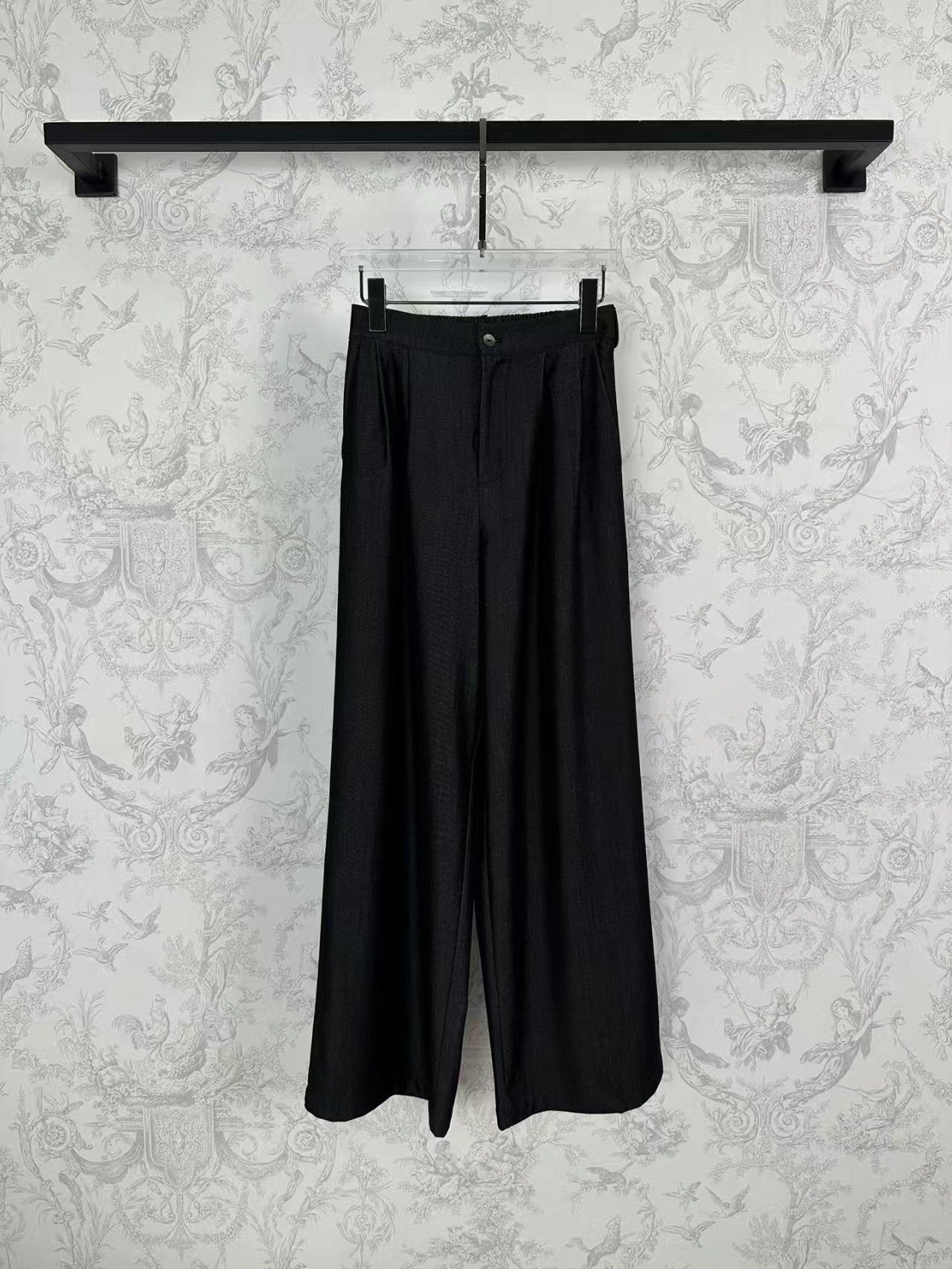 Ensemble pantalon large à taille élastique et bandage en denim de soie pour début de printemps (25 pièces)