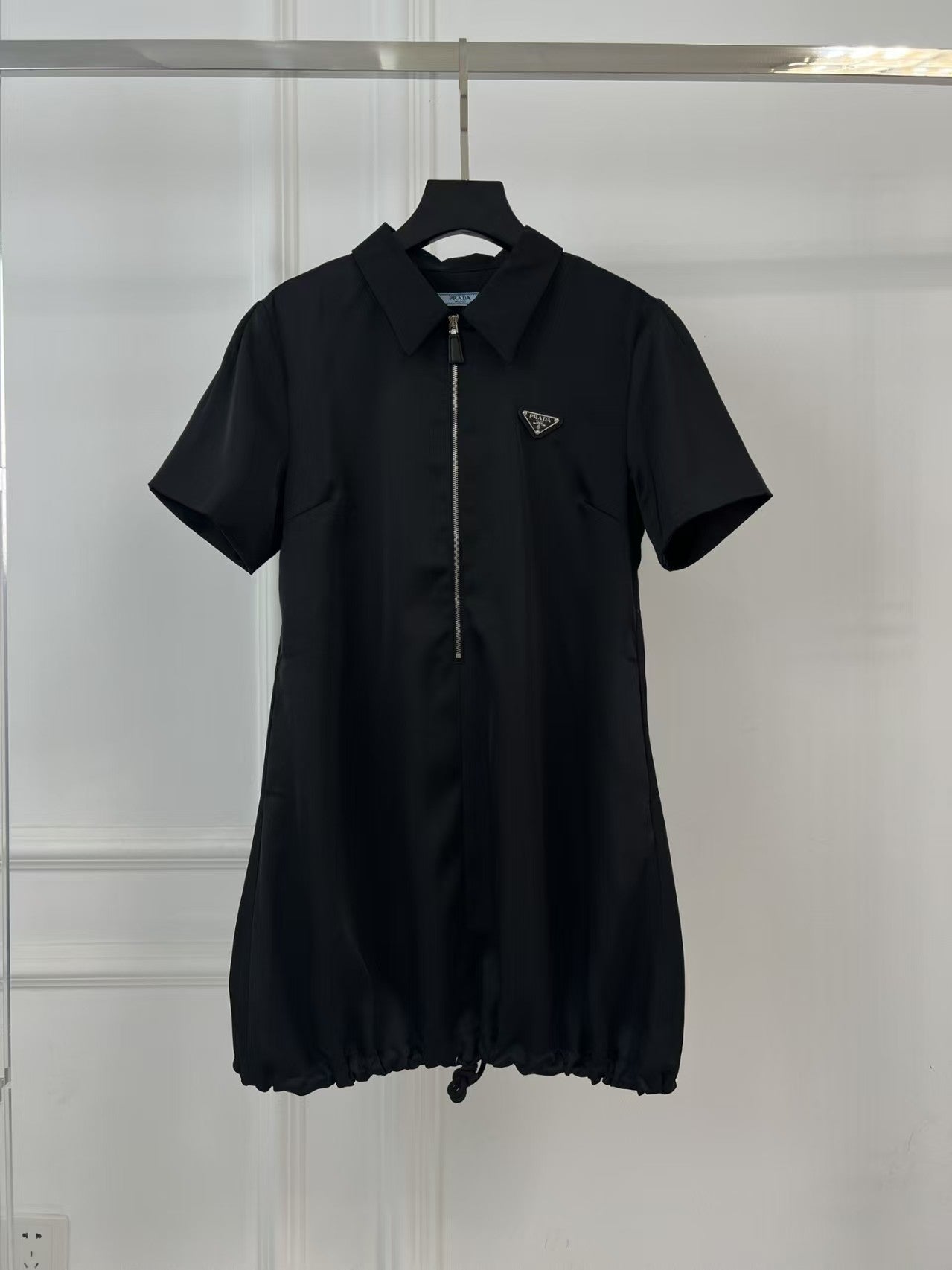 25 Revers Kurzarm Reißverschluss Lockeres Kleid