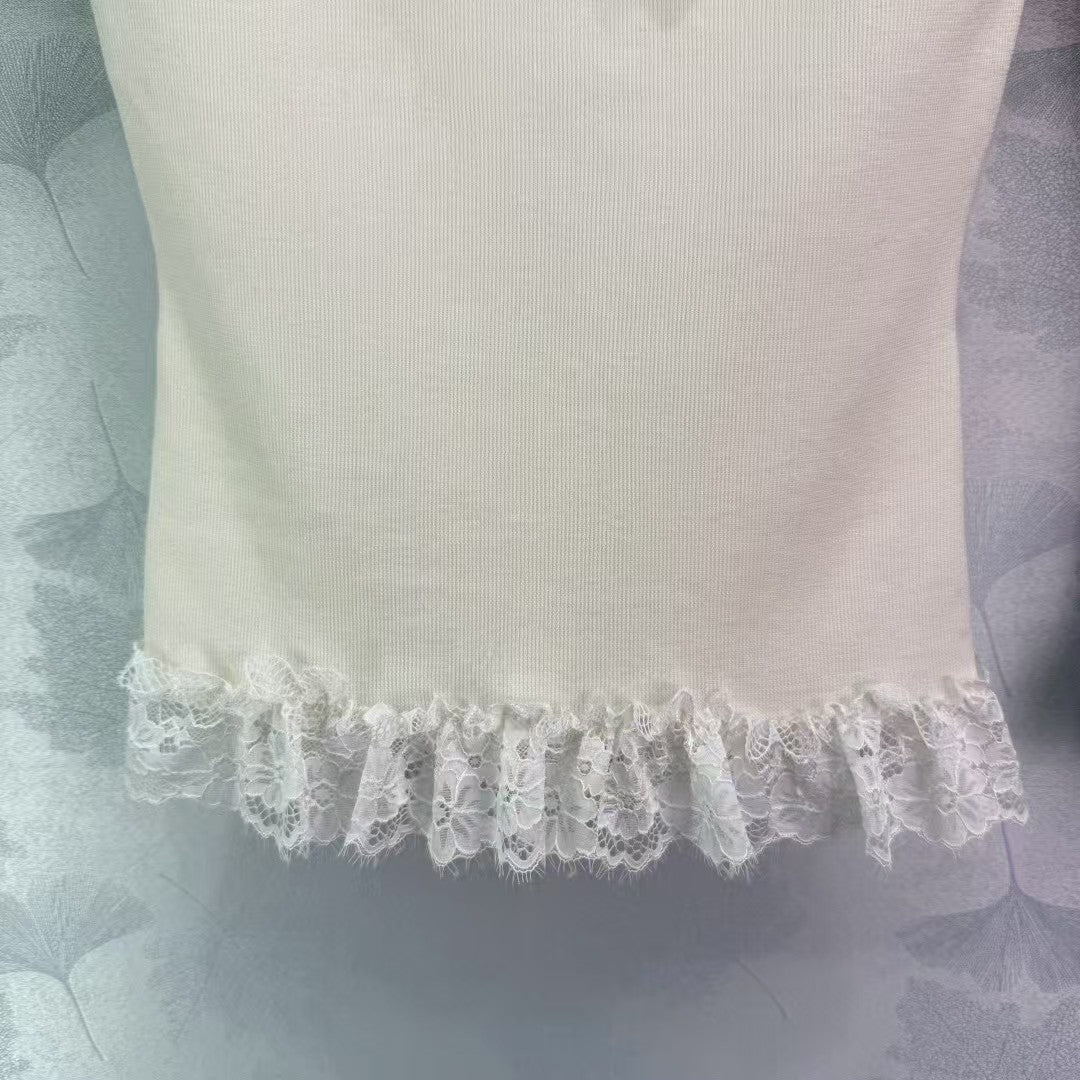 Manches courtes en dentelle de style nouveau pour l'été
