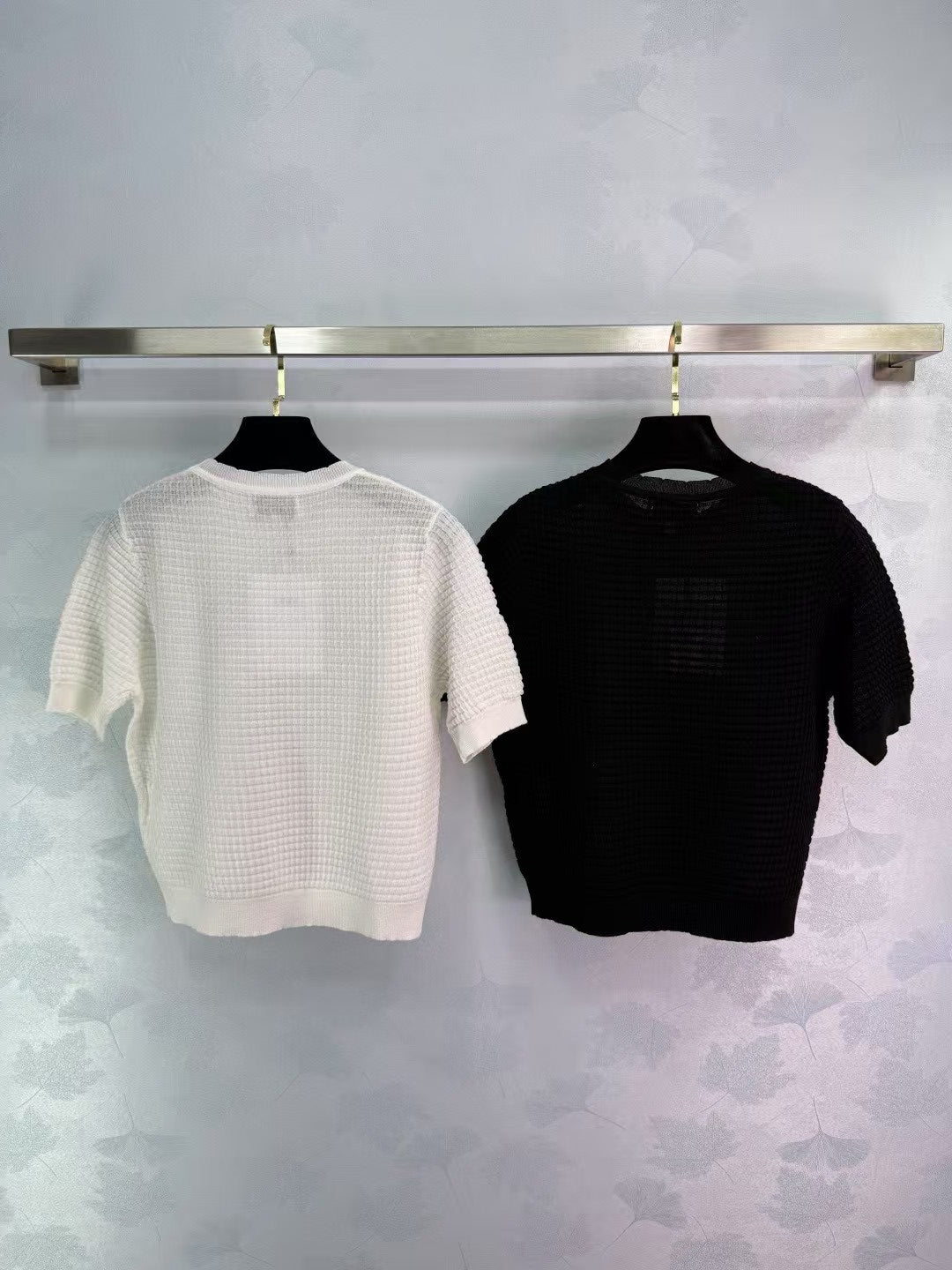 Nouveau pull tricoté à col rond et manches courtes pour le printemps et l'été