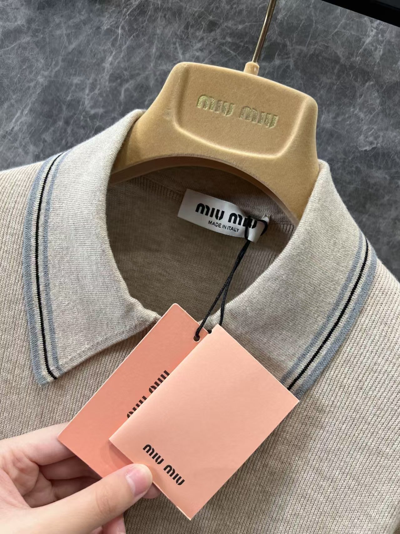 25 Frühling/Sommer Neuheiten Brief Micro Logo Polo Neck Kurzarm Strick