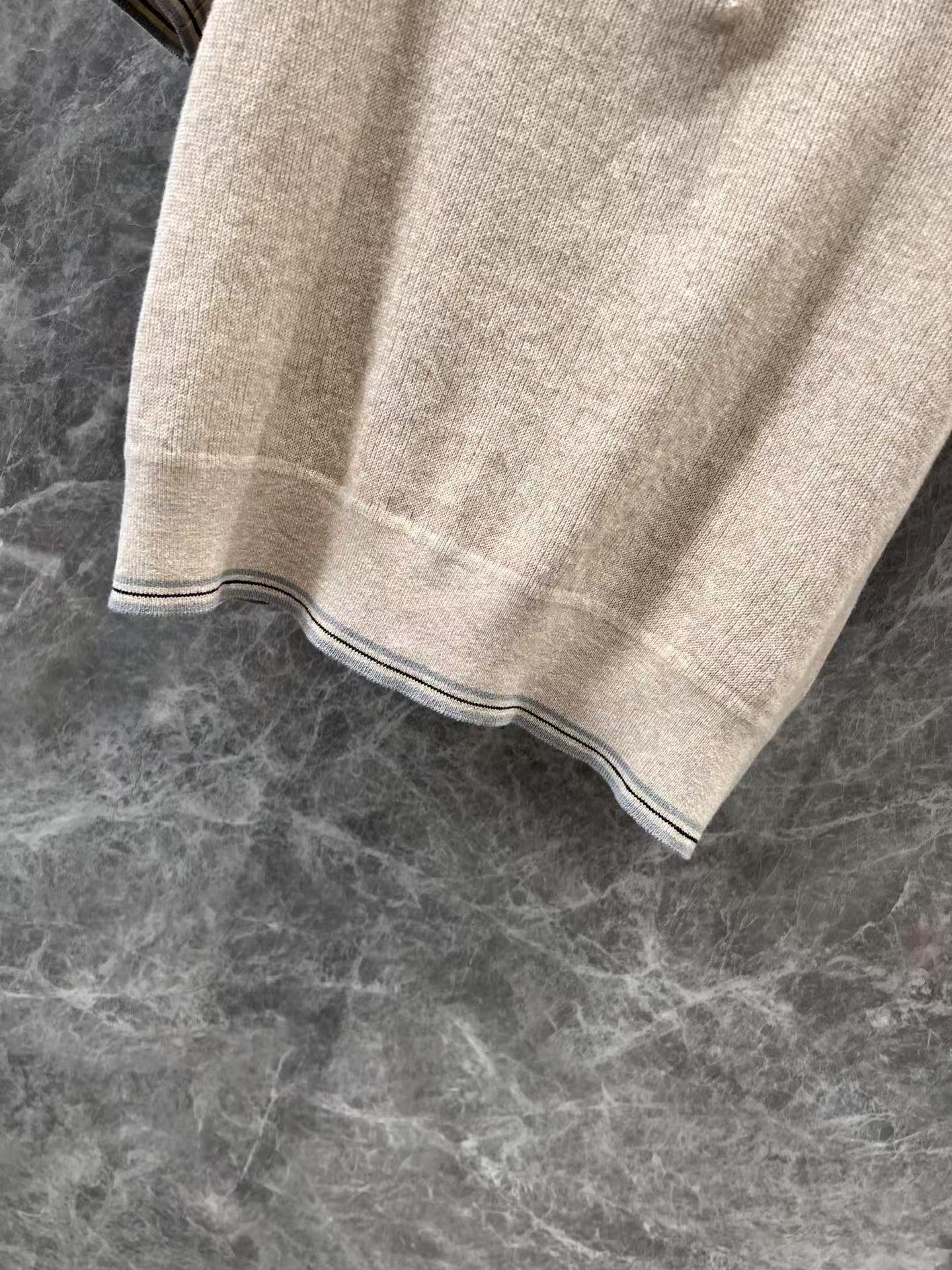 25 Frühling/Sommer Neuheiten Brief Micro Logo Polo Neck Kurzarm Strick