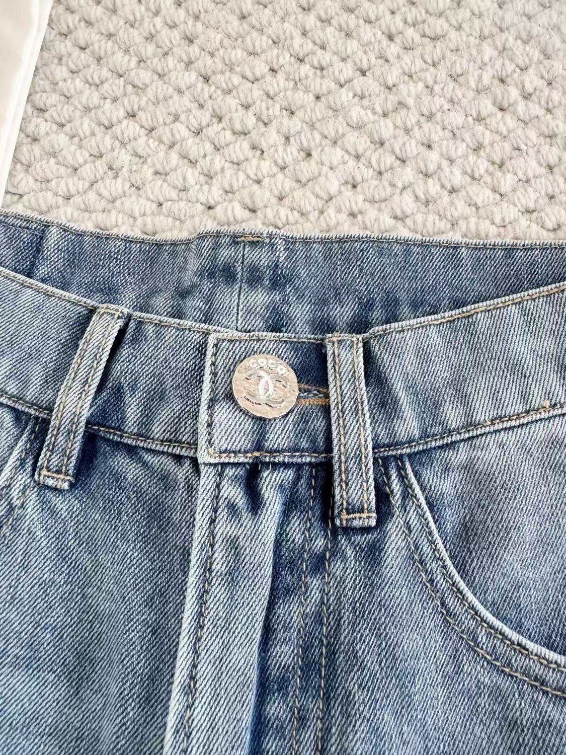 2025 Sommer Neue Ankunft Kleine Duft Coco Bestickte Denim Shorts SML