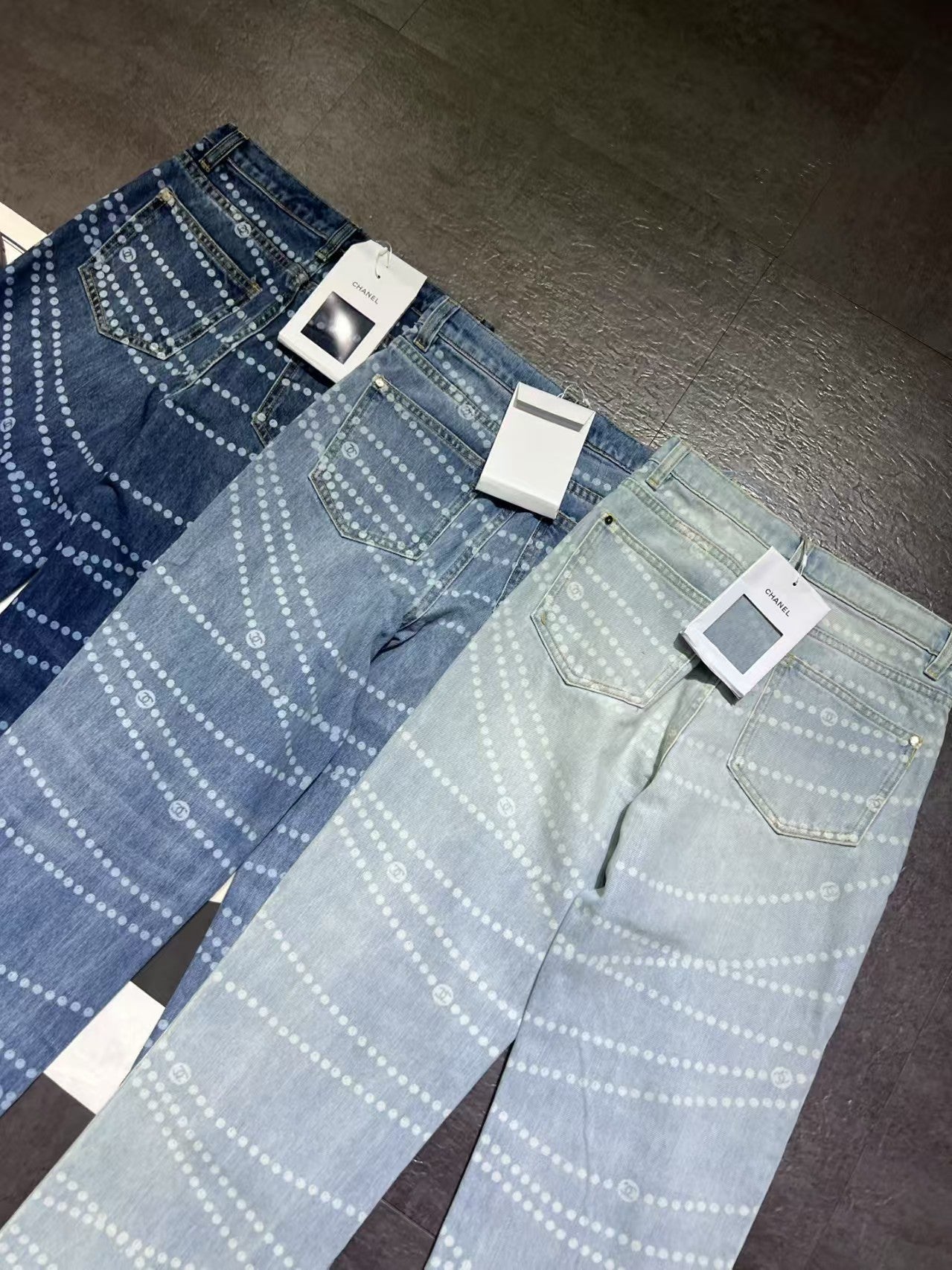 Pantalon droit en denim nacré, nouveauté printemps/été, 25p