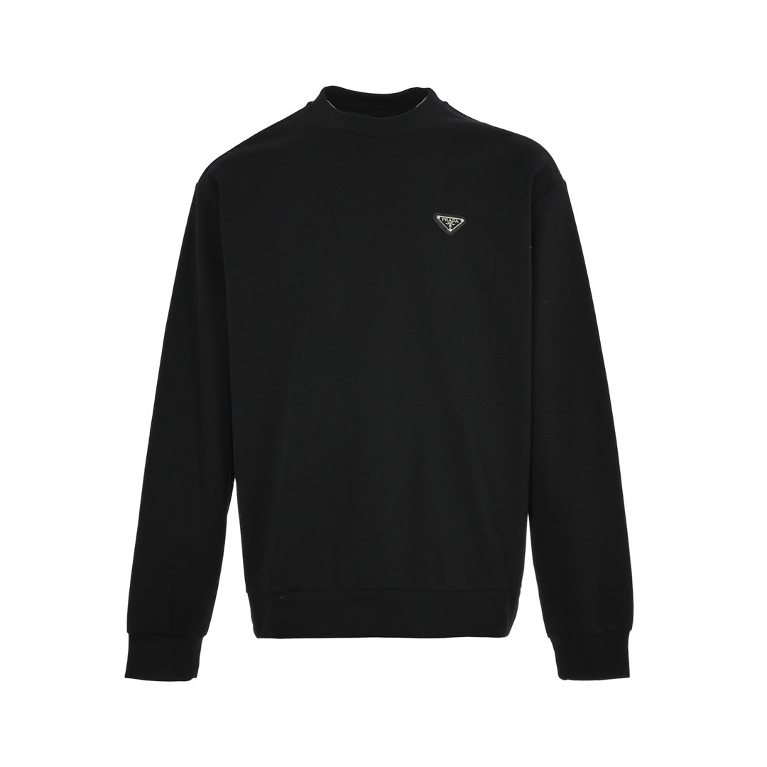 Sweatshirt mit Rundhalsausschnitt und seitlichen Einsätzen mit Dreieckslogo