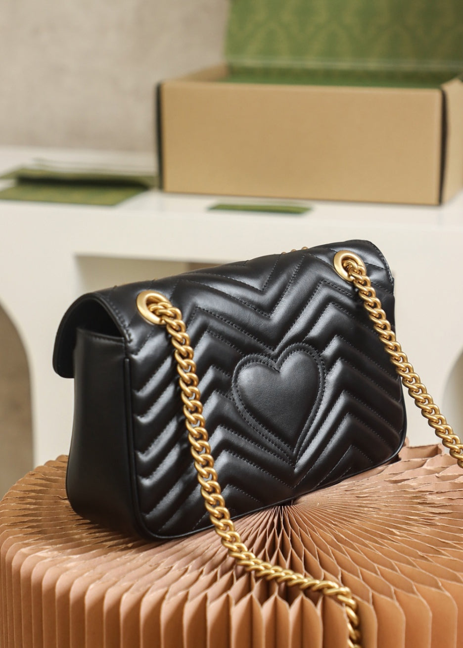 Petit sac à bandoulière GG Marmont 2.0 noir