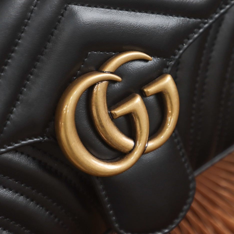 Petit sac à bandoulière GG Marmont 2.0 noir