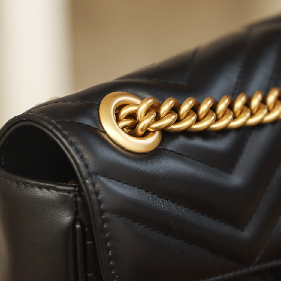 Petit sac à bandoulière GG Marmont 2.0 noir