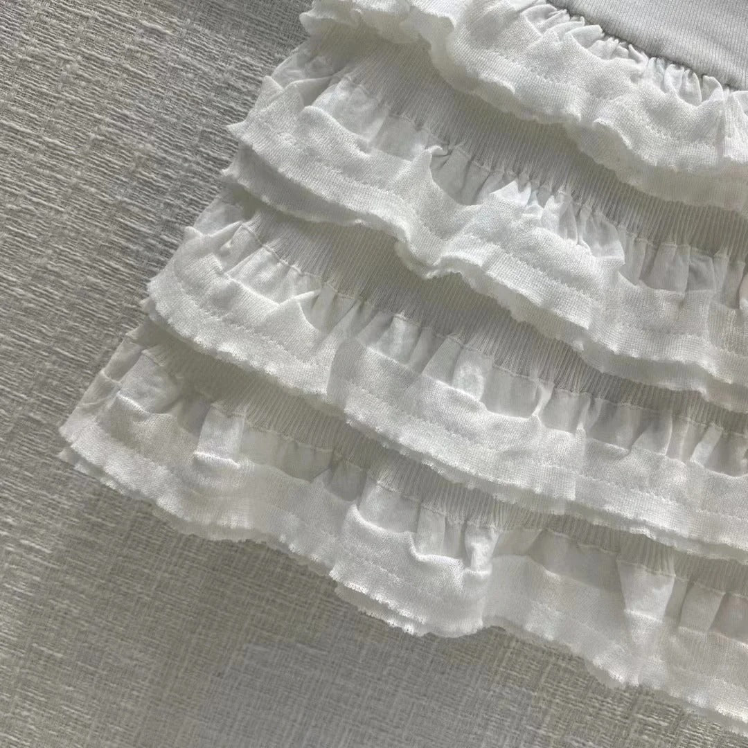 Jupe à gâteau blanche