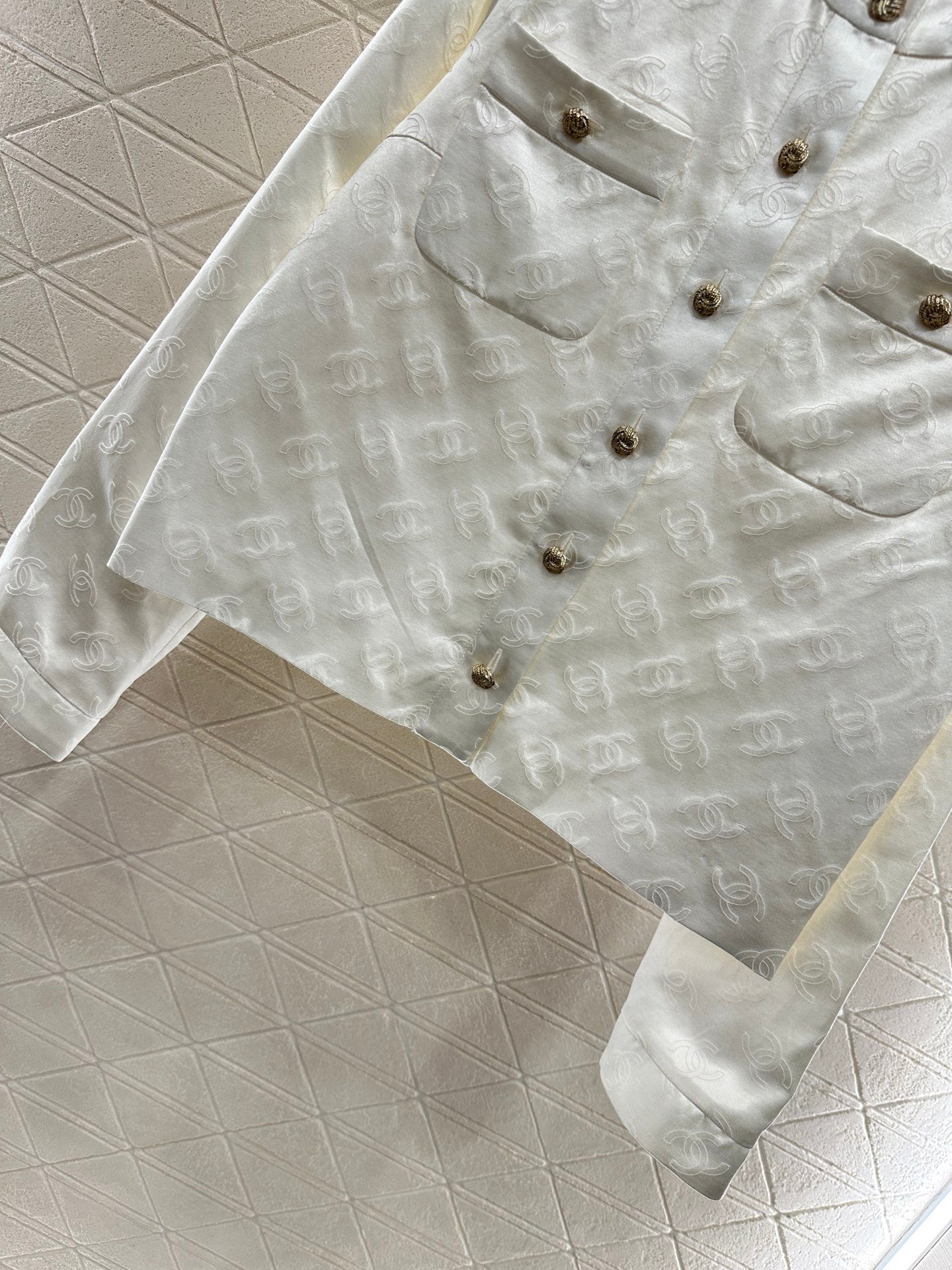 Silk cotton jacquard jacket