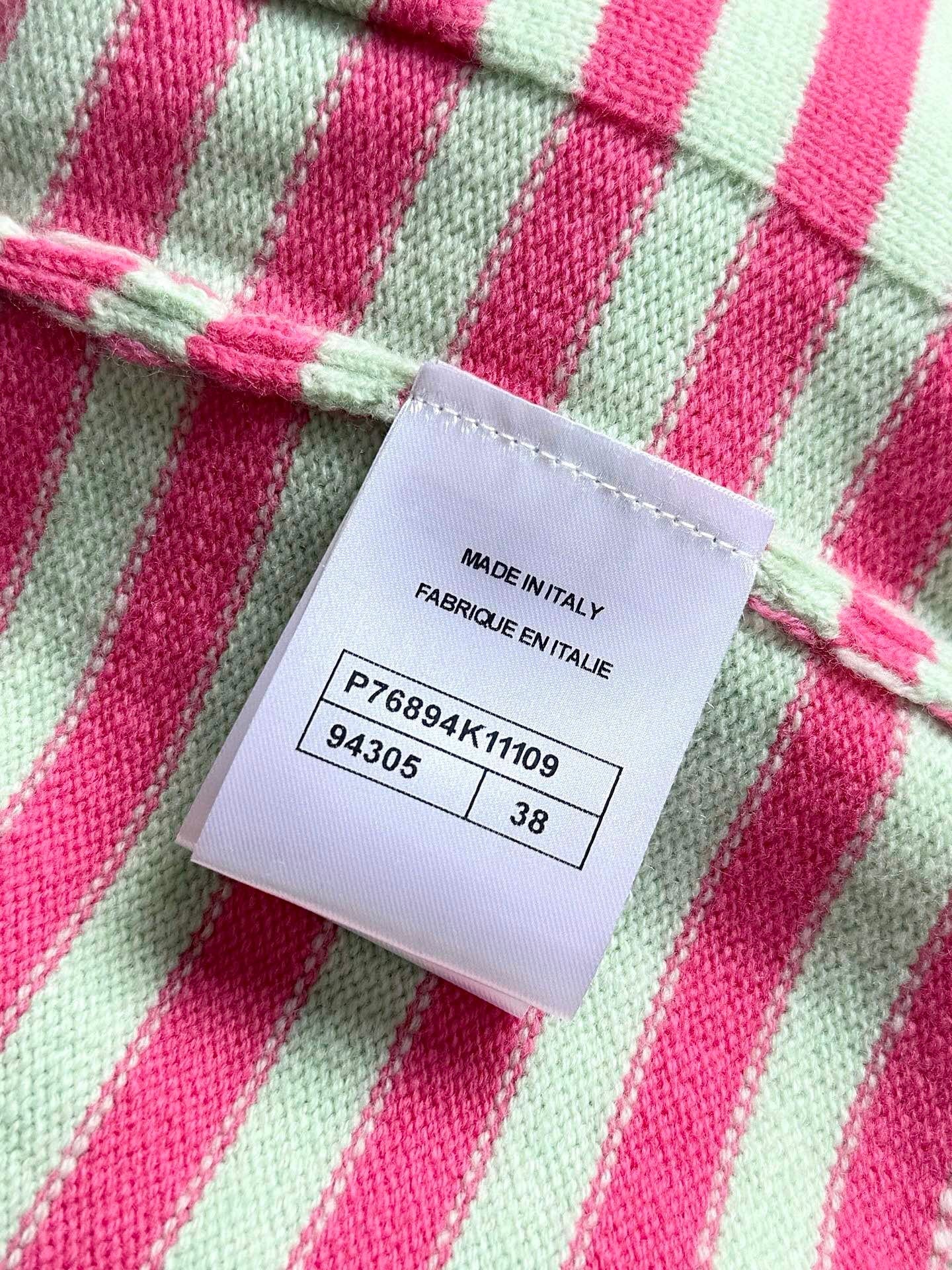 Colorblock Striped Cardigan (Cashmere)