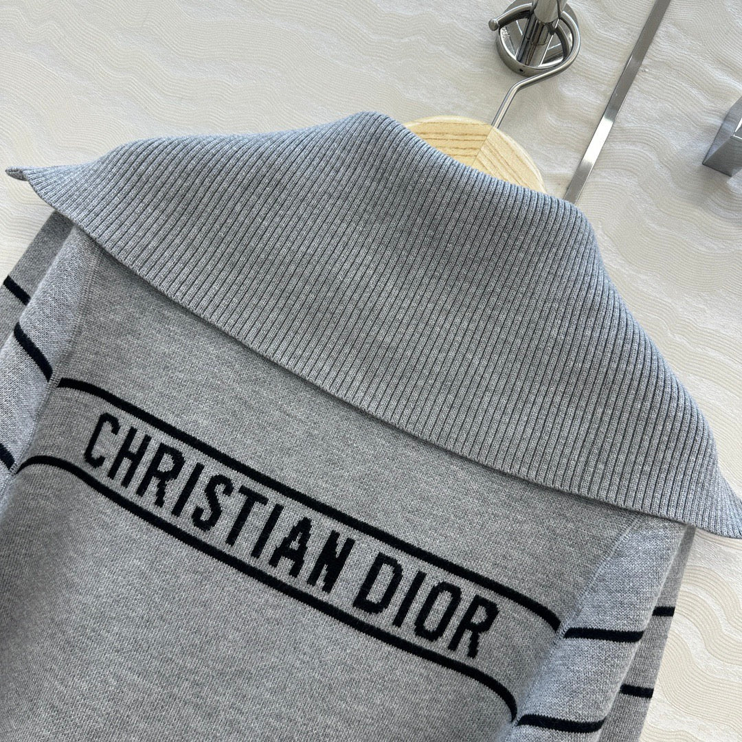 Veste zippée en cachemire à double face