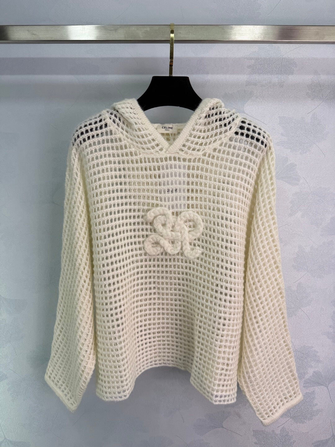 Cardigan doux en tricot avec logo Double C