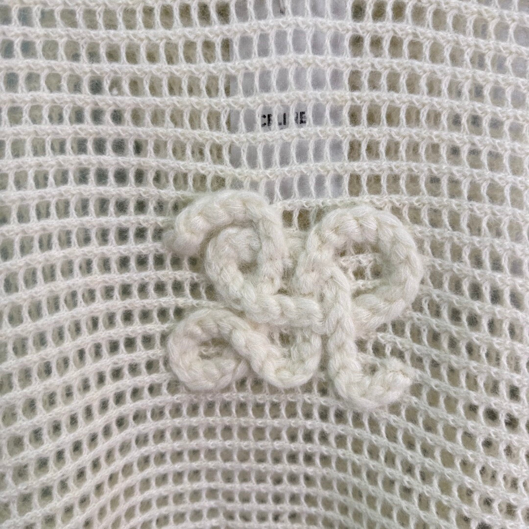 Cardigan doux en tricot avec logo Double C