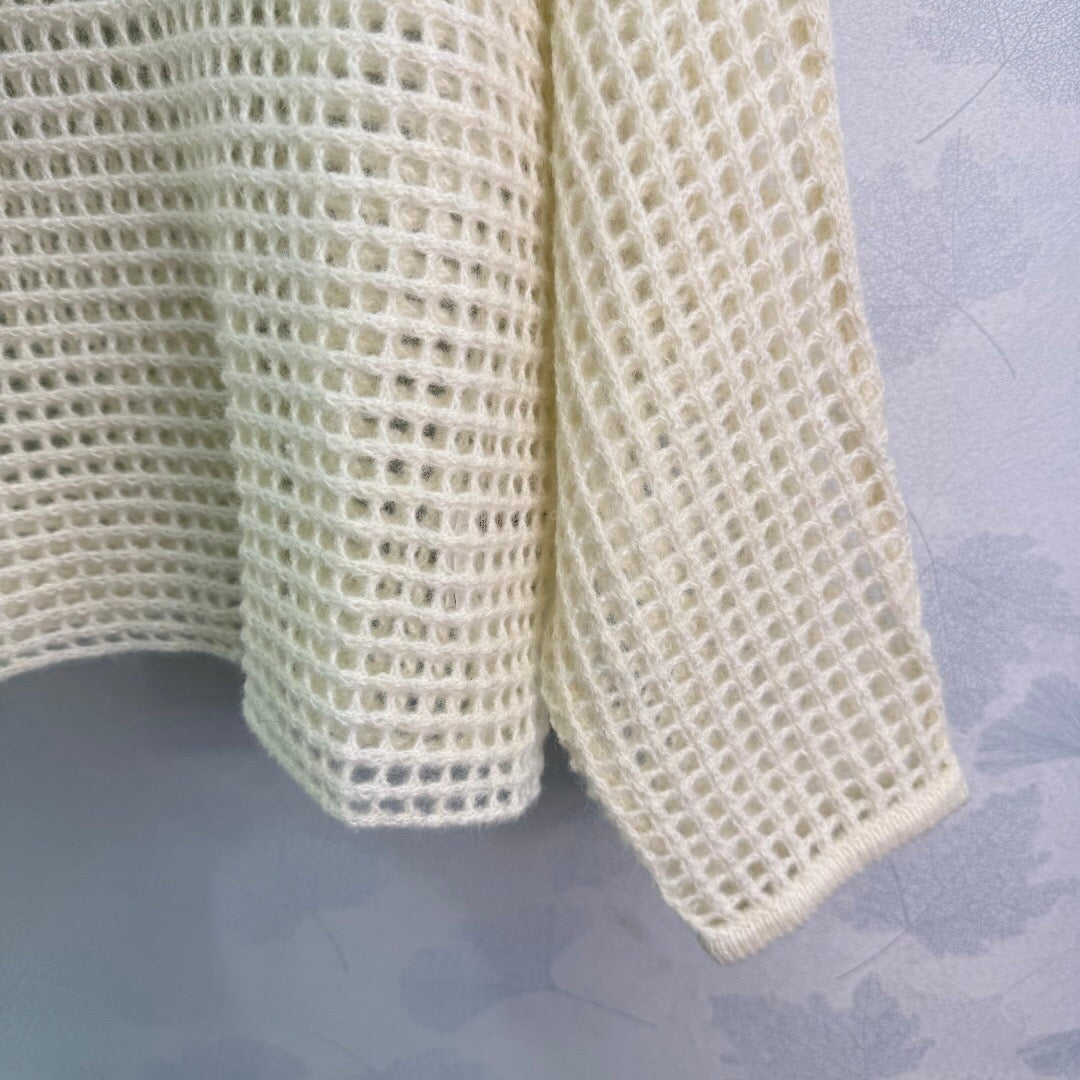Cardigan doux en tricot avec logo Double C