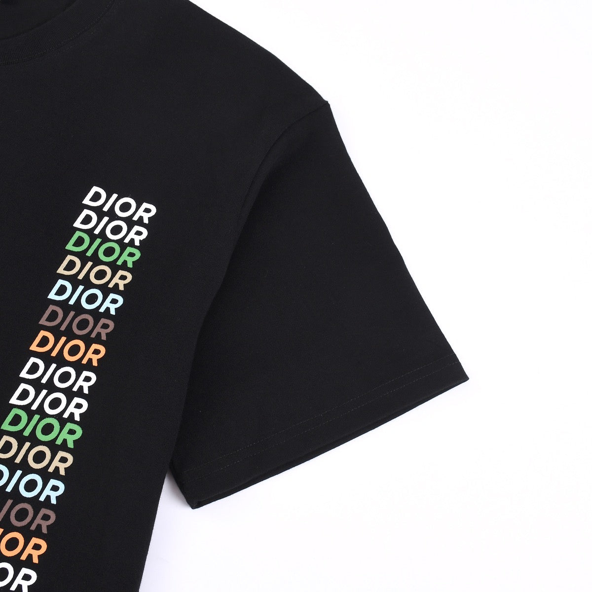 🔥🔥🔥24FW CD T-shirt classique en sergé de couleur avec lettres