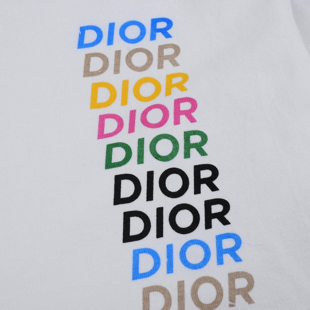 🔥🔥🔥24FW CD T-shirt classique en sergé de couleur avec lettres