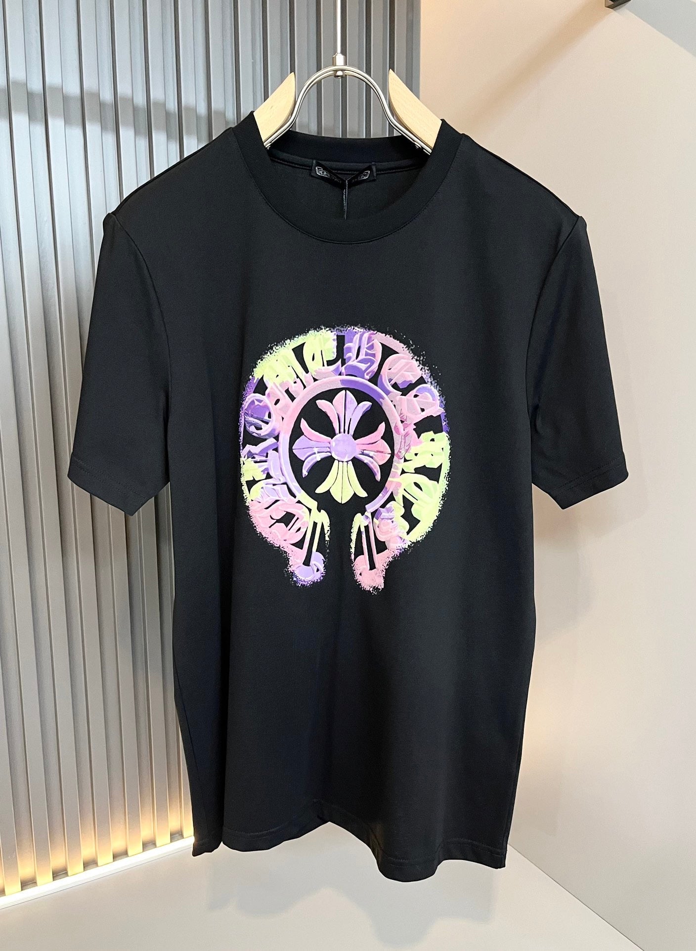 🔥🔥🔥24FW NOUVEAU T-shirt CHROME HEARTS LOGO coloré en édition limitée