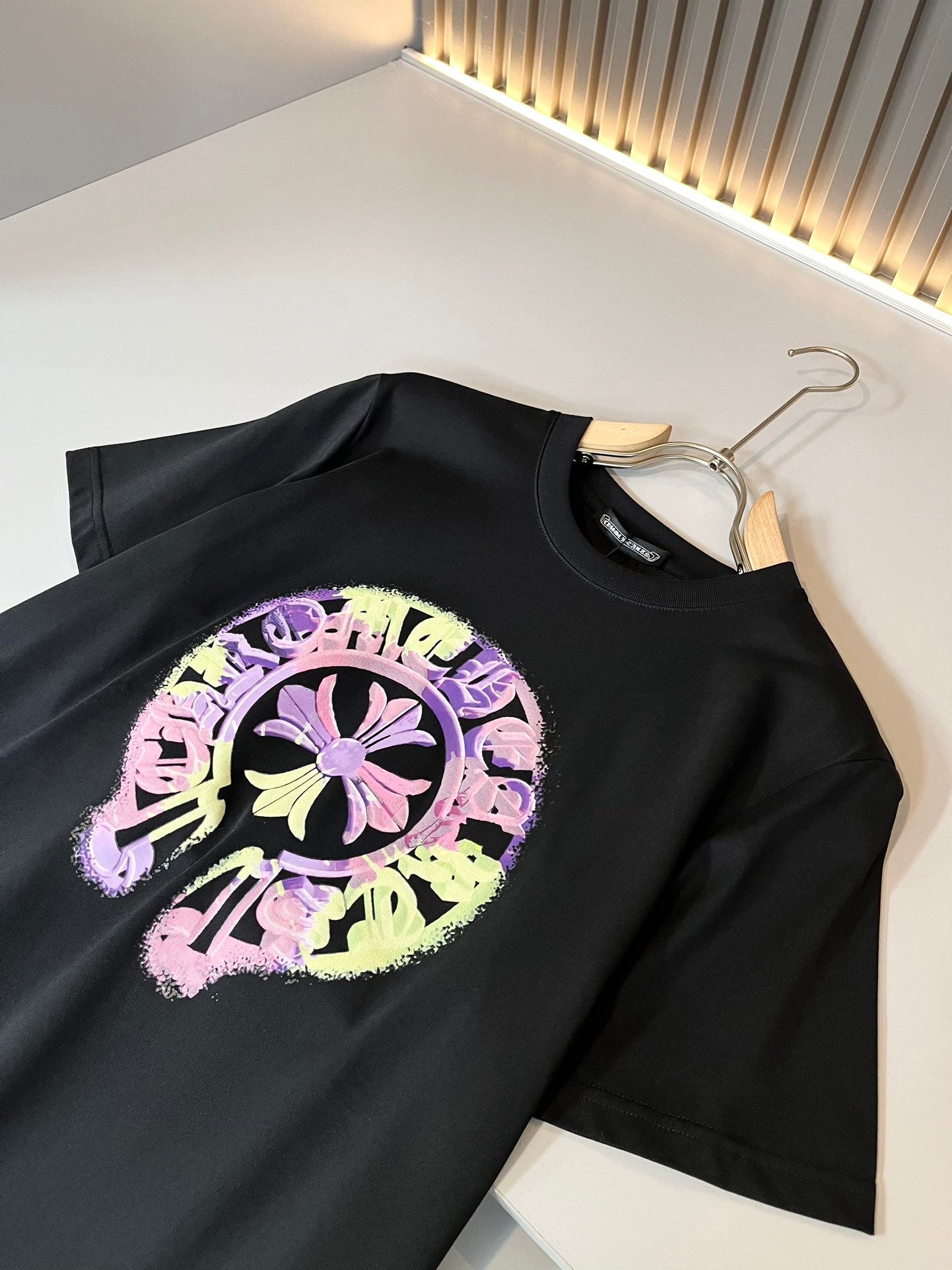 🔥🔥🔥24FW NOUVEAU T-shirt CHROME HEARTS LOGO coloré en édition limitée