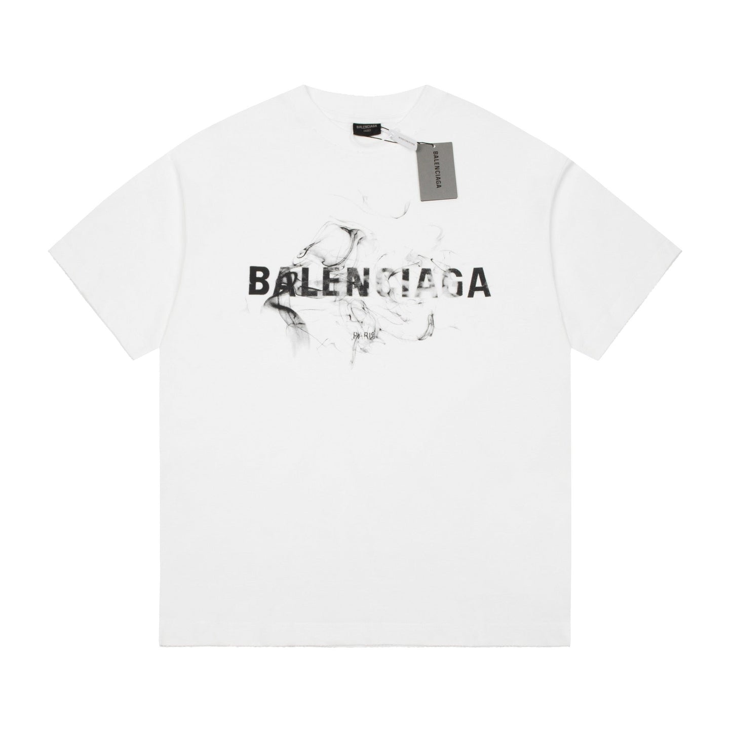 🔥🔥24FW BLCG T-shirt à lettrage brouillard vieilli