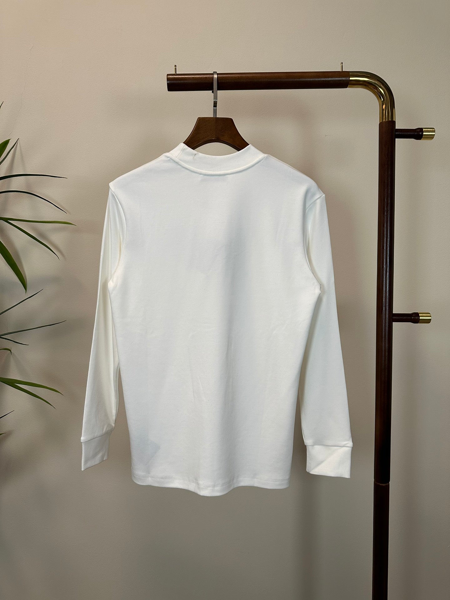 24FW NEU PRD Logo Langarmshirt aus reiner Baumwolle