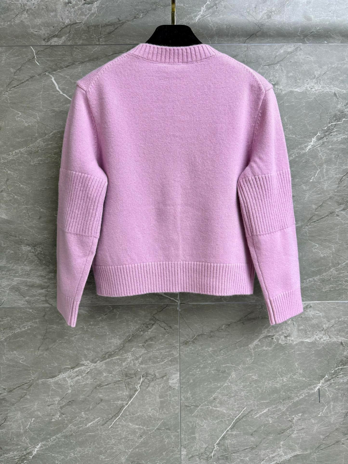 Cashmere cardigan with school bag button