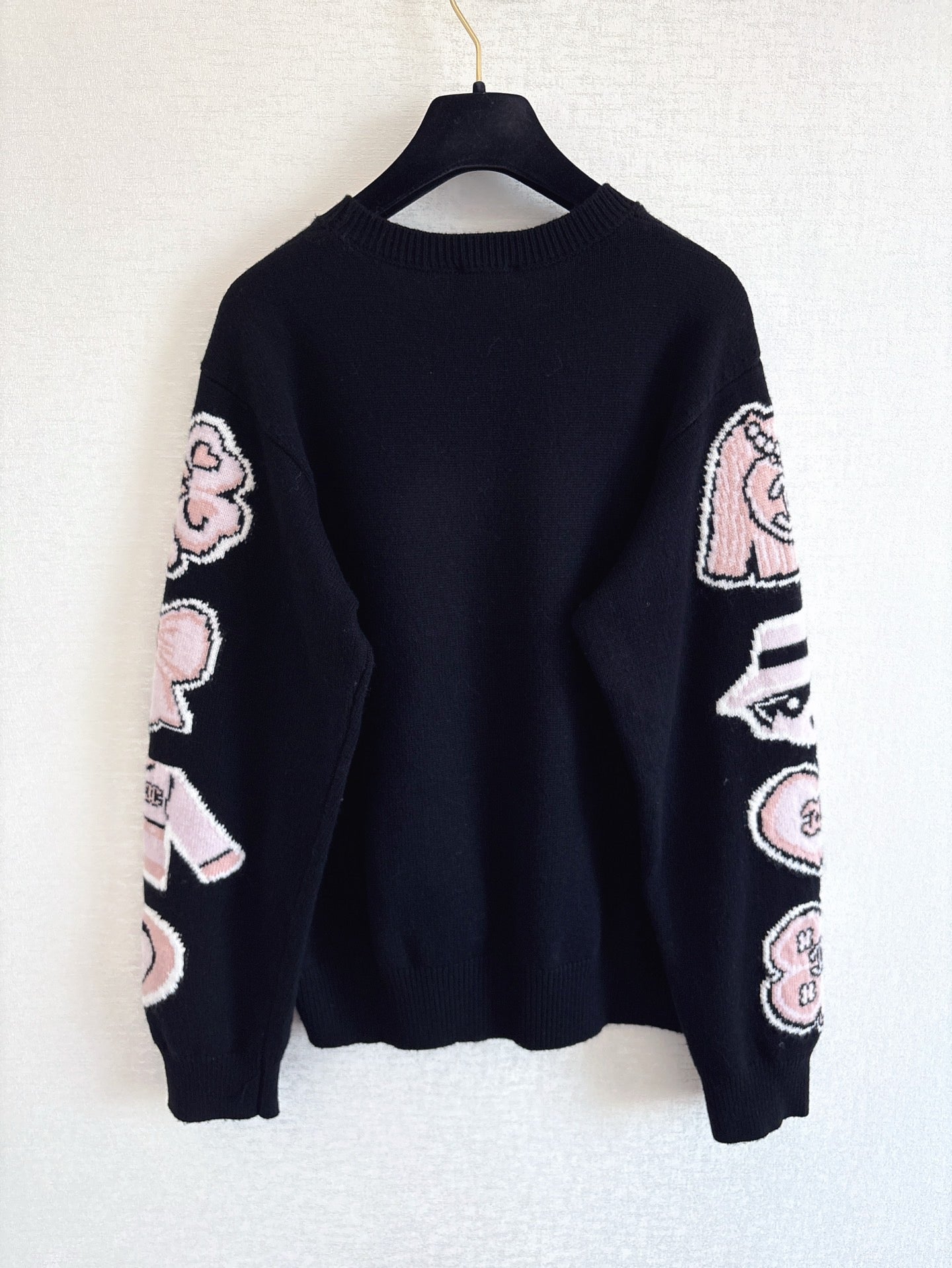 Cartoon Doll Cashmere Round Neck Long Sleeve