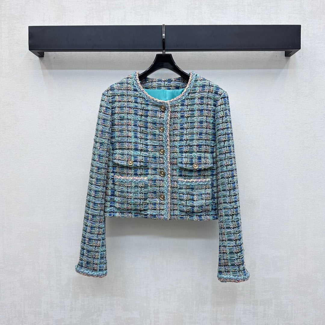 Veste habillée tressée avec ourlet à reliure