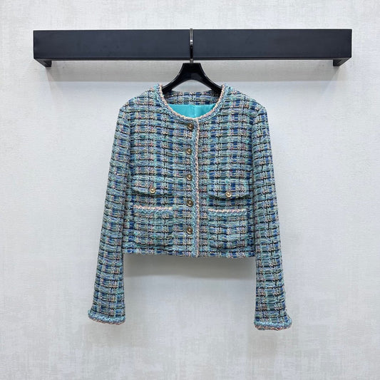 Veste habillée tressée avec ourlet à reliure