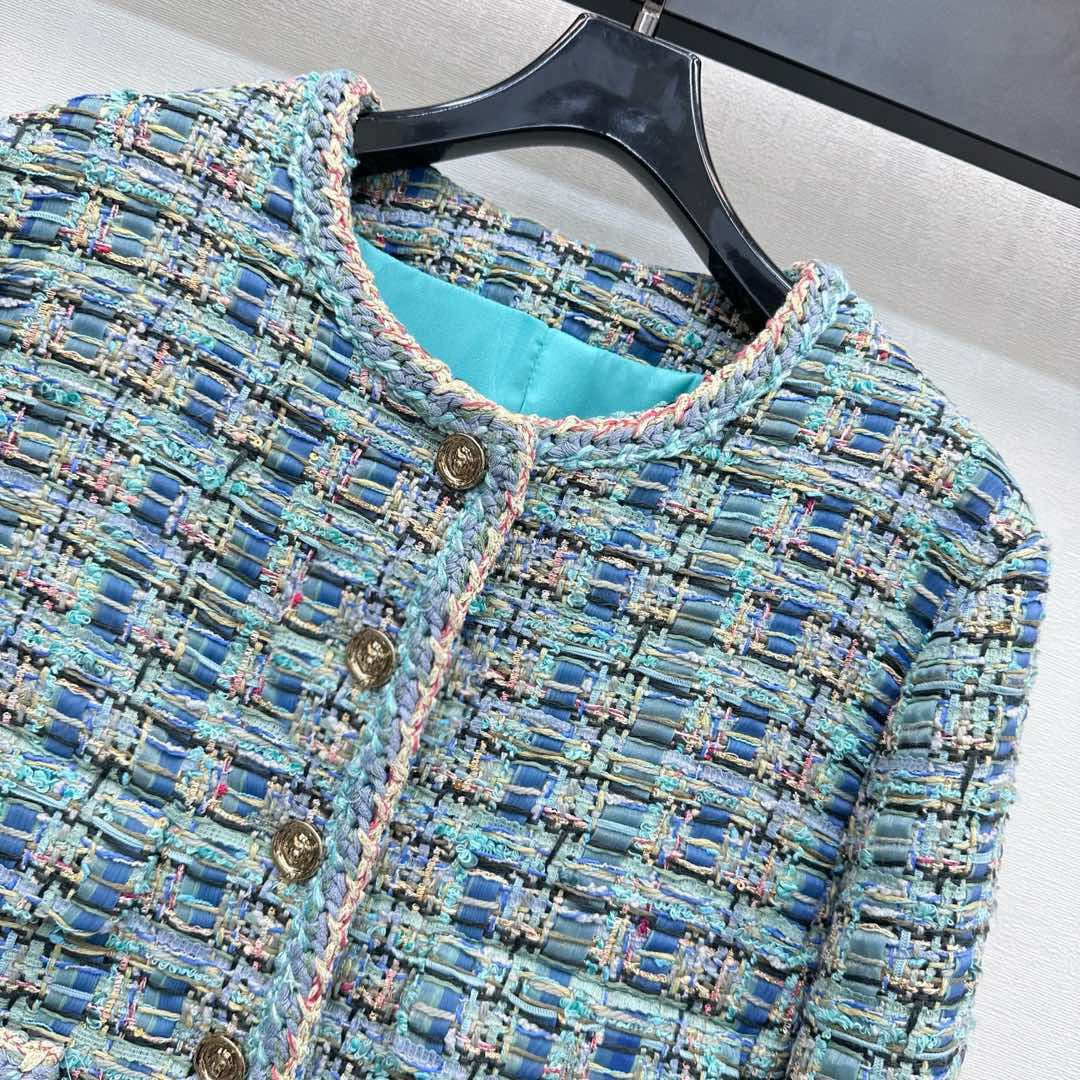 Veste habillée tressée avec ourlet à reliure