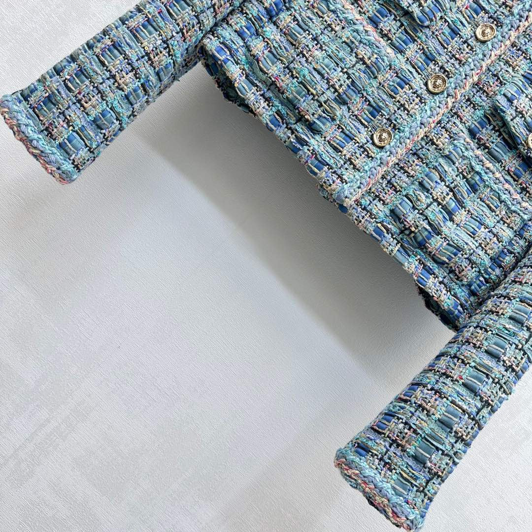 Veste habillée tressée avec ourlet à reliure