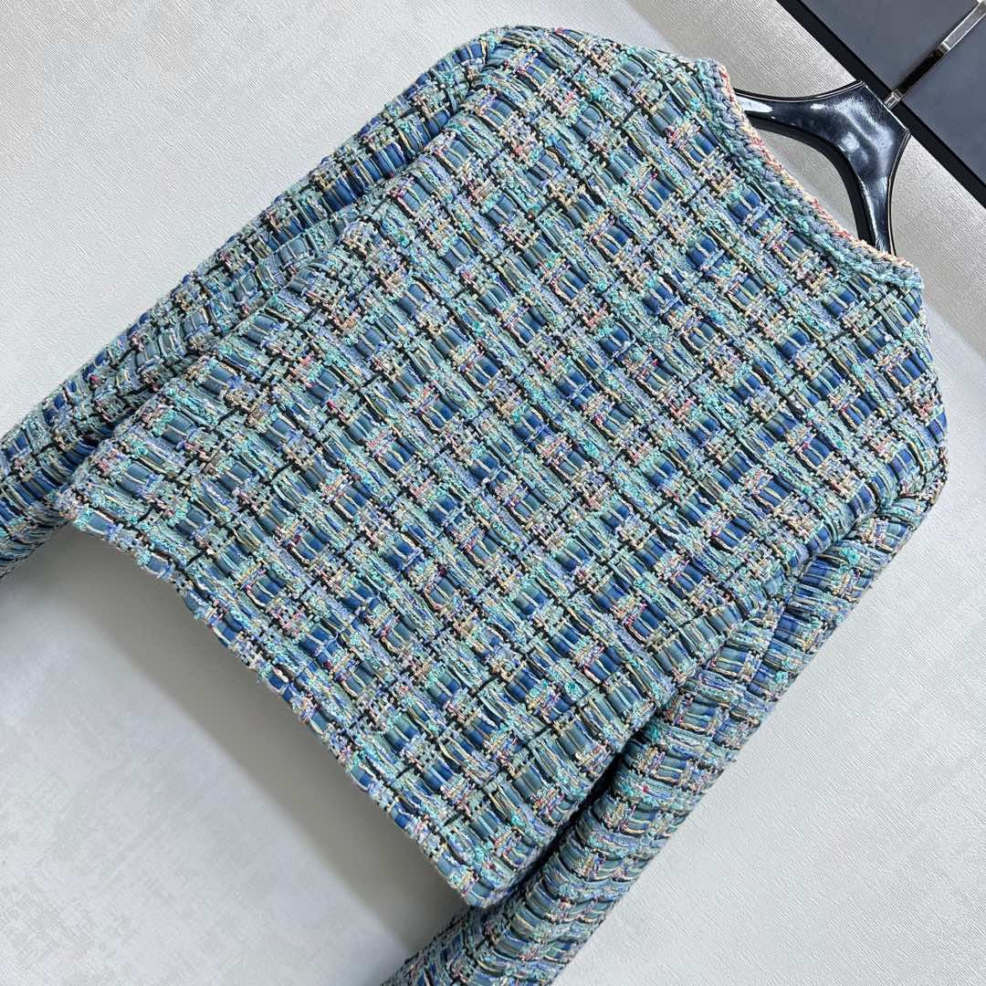 Veste habillée tressée avec ourlet à reliure