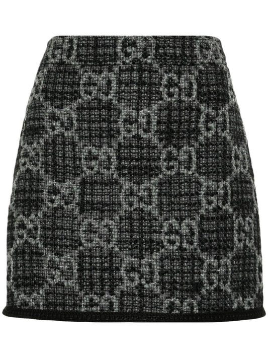 mini-jupe en tweed