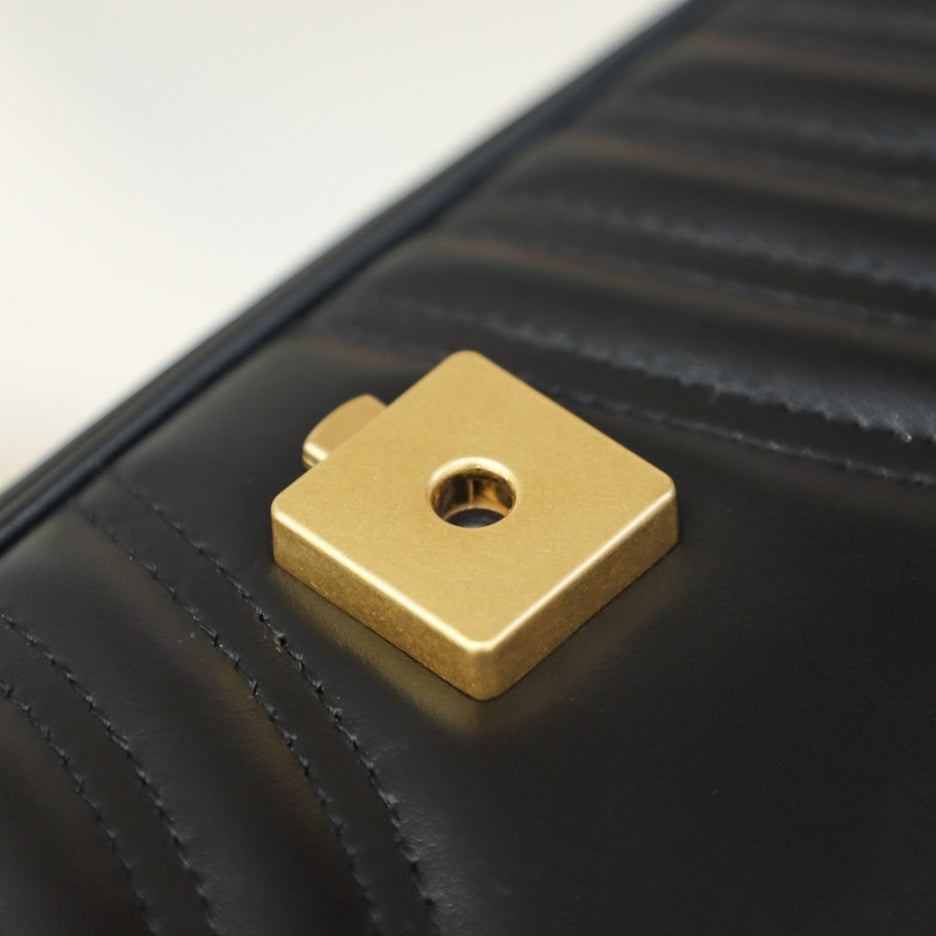 Petit sac à bandoulière GG Marmont 2.0 noir