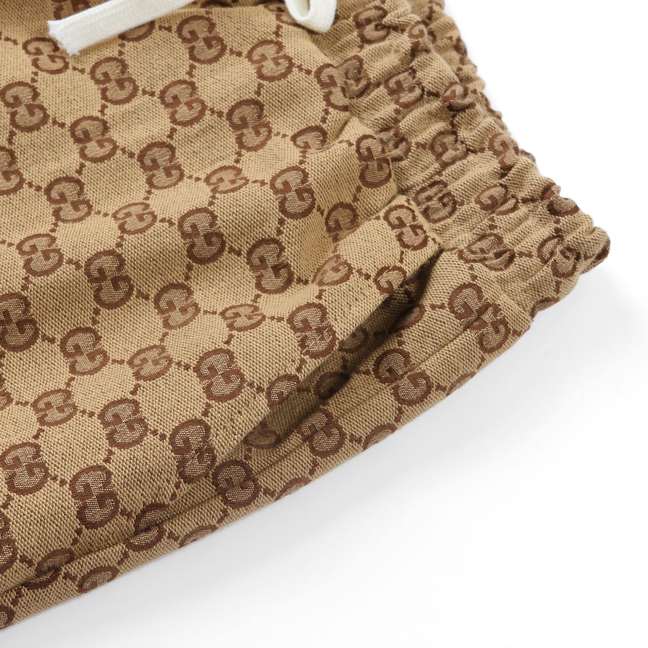 Freizeithose mit Tiger-Stickerei auf Leinwand
