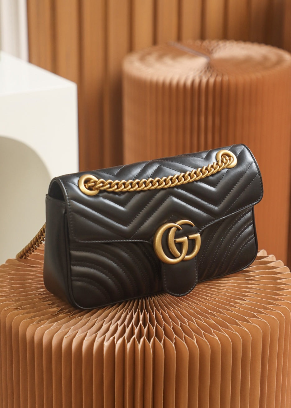 Petit sac à bandoulière GG Marmont 2.0 noir