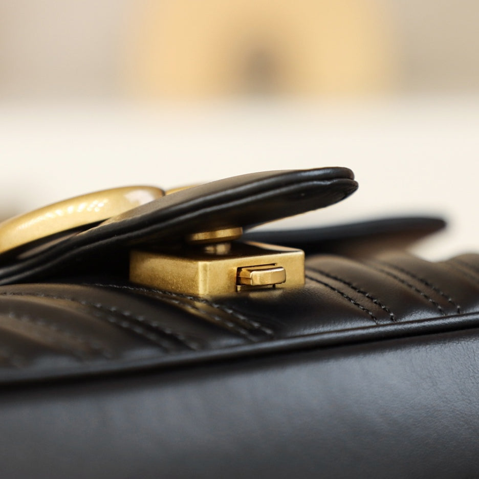 Petit sac à bandoulière GG Marmont 2.0 noir