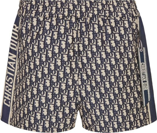short imprimé bleu