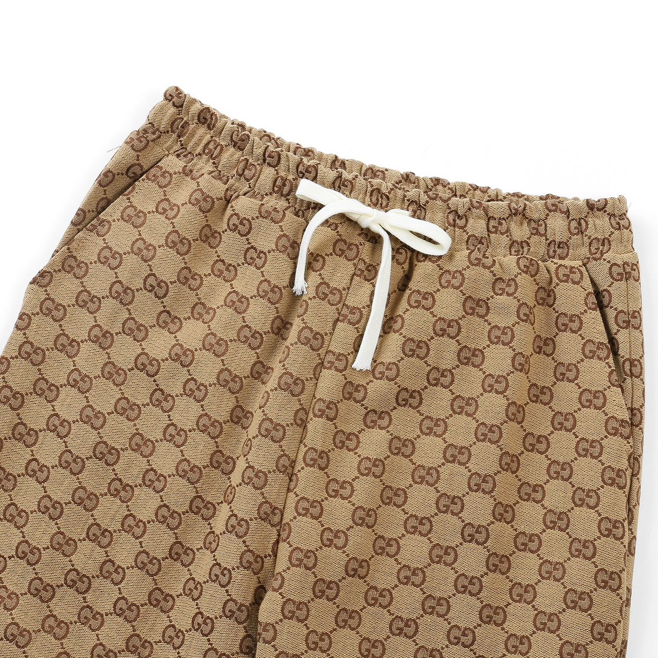 Freizeithose mit Tiger-Stickerei auf Leinwand
